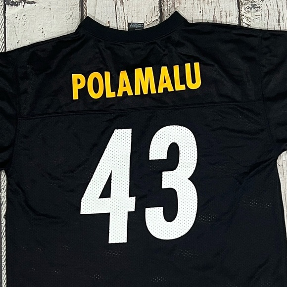 Boys Kids Troy Polamalu Pittsburgh Steelers NFL Football Sports Jersey - Picture 3 of 4